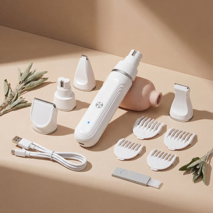 Premium 4-in-1 Pet Grooming Set – Quiet Cordless Hair Clipper for Dogs & Cats