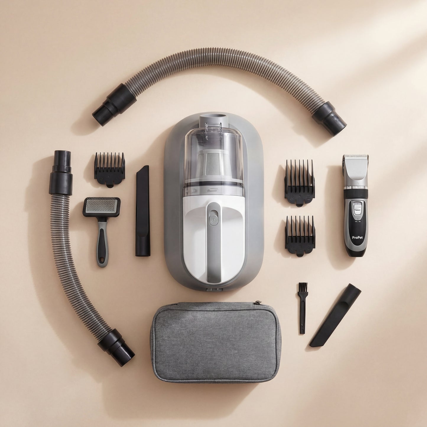 ProPet 5-in-1 Dog Grooming Vacuum Kit – Low Noise, 11000Pa Power, 2.5L Dust Cup