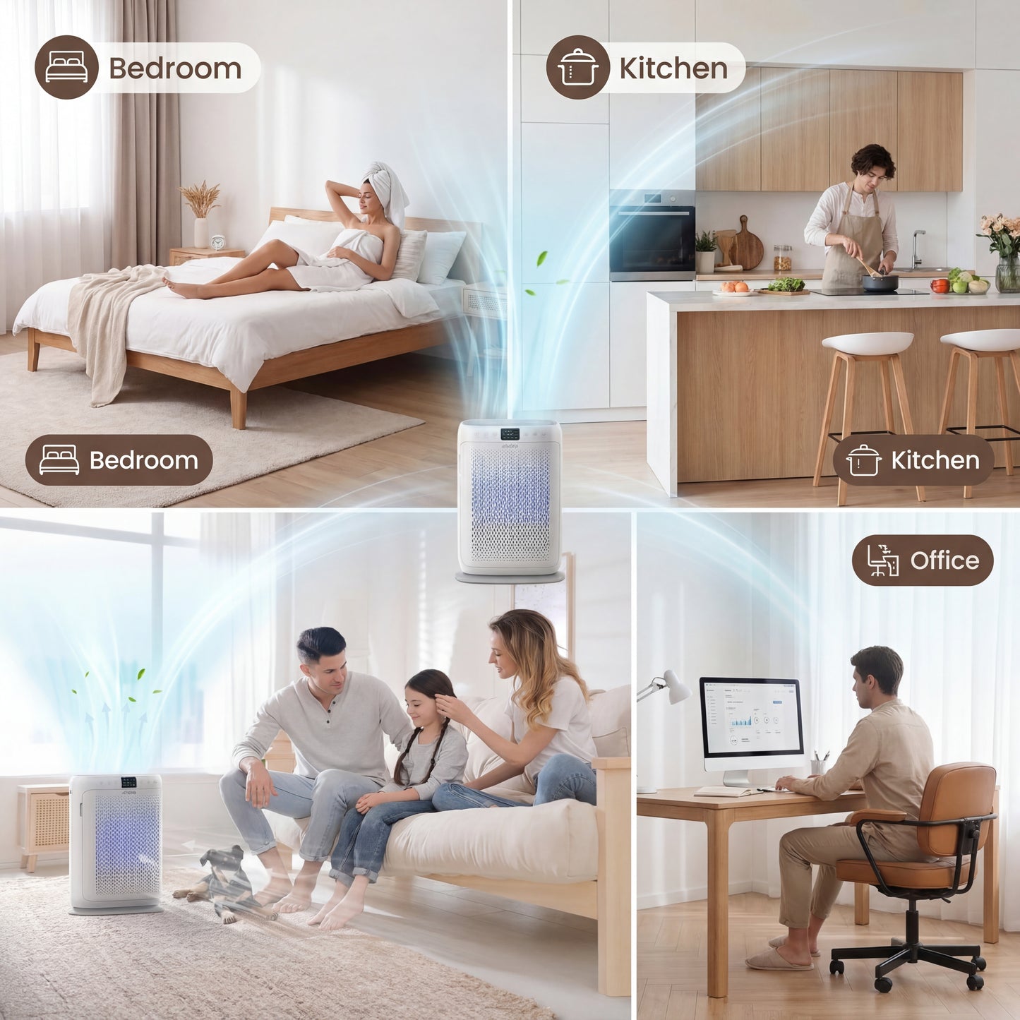Smart HEPA Air Purifier for Large Rooms